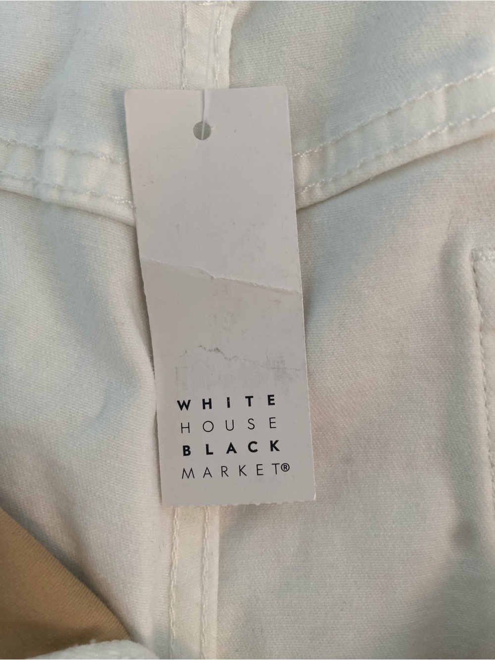 White House Black Market Women's White Straight-Leg Pants - Picture 9 of 15